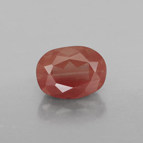 Labradorita andesina vermelho médio Natural 1.41ct, Transparente, Transparente/Translúcido