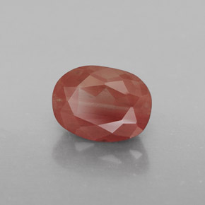 Labradorita andesina vermelho médio Natural 1.41ct, Transparente, Transparente/Translúcido