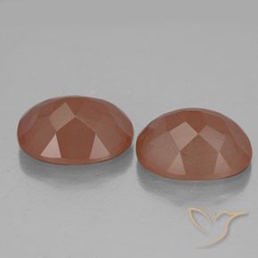 Pedras preciosas de Labradorita andesina laranja quente natural de 5.18 ct, oval, Transparente/Translúcido