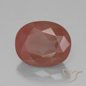 Labradorita andesina Laranja Vermelho Natural 3.57ct, oval, Transparente/Translúcido
