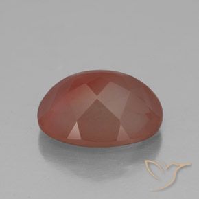 Labradorita andesina Laranja Vermelho Natural 3.57ct, oval, Transparente/Translúcido
