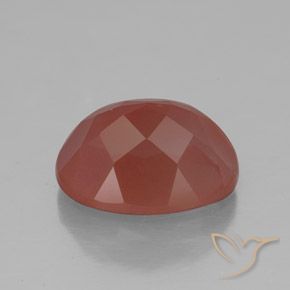 Labradorita andesina vermelho médio Natural 3.84ct, oval, Transparente/Translúcido