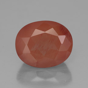Andesina labradorita vermelho natural 4,21ct, transparente, transparente/translúcido