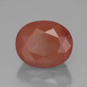 Andesina labradorita vermelho natural 4,21ct, transparente, transparente/translúcido