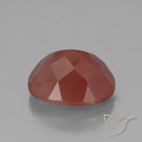 Labradorita andesina Laranja Vermelho Natural 3.83ct, oval, Transparente/Translúcido