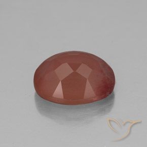 Labradorita andesina Blush vermelho Natural 3.01ct, oval, Transparente/Translúcido