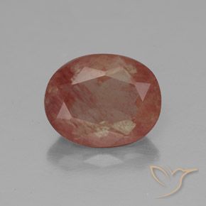 2.63ct Natural Laranja Vermelho Labradorita andesina, oval, Transparente