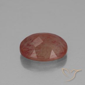 Labradorita andesina Laranja Vermelho Natural 2.63ct, oval, Transparente