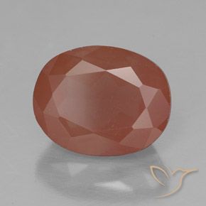 Labradorita andesina Blush vermelho Natural 3.10ct, oval, Transparente/Translúcido