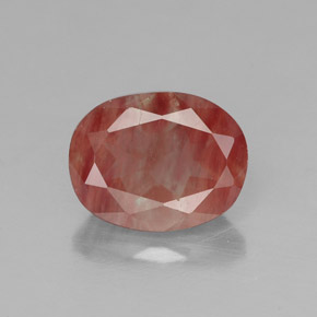 Andesina labradorita vermelho natural 1,90ct, transparente, transparente/translúcido