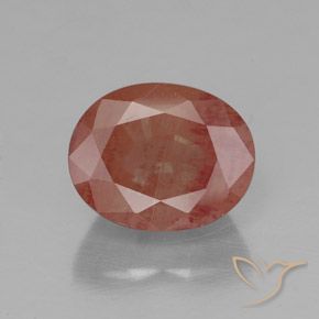 2.46ct Natural Sangue vermelho Labradorita andesina, oval, Transparente