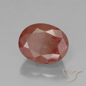 Labradorita andesina Sangue vermelho Natural 2.46ct, oval, Transparente
