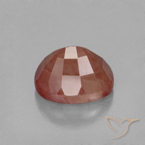 Labradorita andesina Sangue vermelho Natural 2.46ct, oval, Transparente