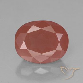 2.59ct Natural Laranja Avermelhado Pálido Labradorita andesina, oval, Transparente/Translúcido