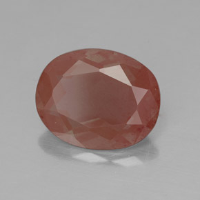 Andesina labradorita vermelho natural 2,40ct, transparente, transparente/translúcido
