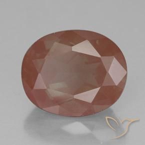 Labradorita andesina laranja quente Natural 3.55ct, oval, Transparente