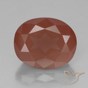 3.99ct Natural Laranja Avermelhado Pálido Labradorita andesina, oval, Transparente/Translúcido