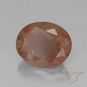 Labradorita andesina laranja quente Natural 2.62ct, oval, Transparente/Translúcido