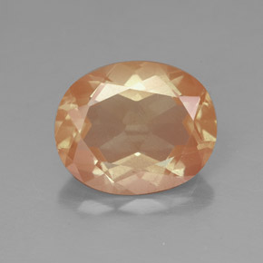 Labradorita andesina mel de laranja Natural 3.49ct, Transparente, Transparente/Translúcido