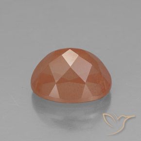Labradorita andesina Laranja Médio Natural 3.08ct, oval, Transparente/Translúcido