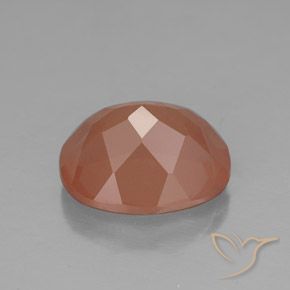 Labradorita andesina laranja quente Natural 3.64ct, oval, Translúcido