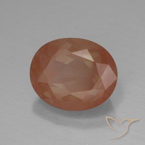 Labradorita andesina Laranja Médio Natural 3.78ct, oval, Transparente/Translúcido