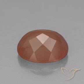 Labradorita andesina Laranja Médio Natural 3.78ct, oval, Transparente/Translúcido