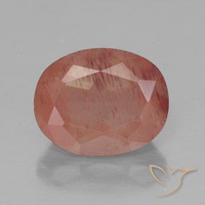 3.04ct Natural vermelho médio Labradorita andesina, oval, Transparente/Translúcido