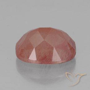 Labradorita andesina vermelho médio Natural 3.04ct, oval, Transparente/Translúcido