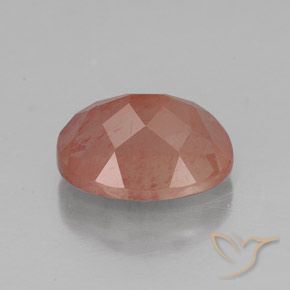Labradorita andesina Laranja Avermelhado Pálido Natural 2.06ct, oval, Transparente/Translúcido