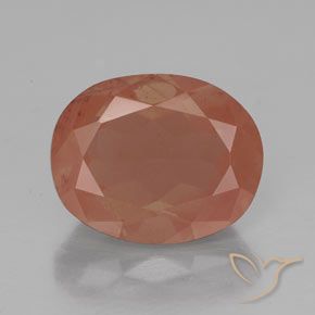 2.82ct Natural vermelho médio Labradorita andesina, oval, Transparente/Translúcido