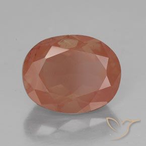 Labradorita andesina vermelho médio Natural 2.82ct, oval, Transparente/Translúcido