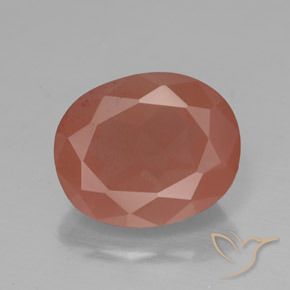 3.55ct Natural vermelho médio Labradorita andesina, oval, Translúcido
