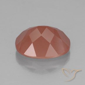 Labradorita andesina vermelho médio Natural 3.55ct, oval, Translúcido