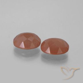 Pedras preciosas de Labradorita andesina vermelho médio natural de 5.49 ct, oval, Transparente
