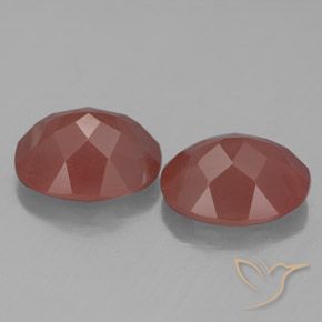 Pedras preciosas de Labradorita andesina Vermelho escuro natural de 4.98 ct, oval, Transparente