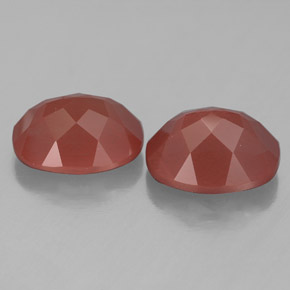 Pedras preciosas de andesina labradorita vermelho natural de 5,49 ct, corte oval, transparente