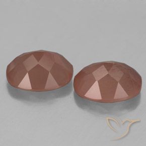 Pedras preciosas de Labradorita andesina Laranja Avermelhado Pálido natural de 5.11 ct, oval, Transparente
