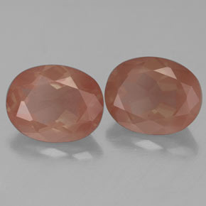Pedras preciosas de andesina labradorita laranja natural de  ct, corte oval, transparente