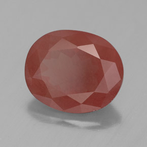 Andesina labradorita vermelho natural 4,44ct, transparente, transparente/translúcido