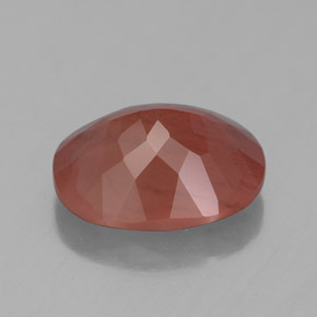 Andesina labradorita vermelho natural 4,44ct, transparente, transparente/translúcido