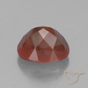 Labradorita andesina vermelho médio Natural 2.97ct, oval, Transparente