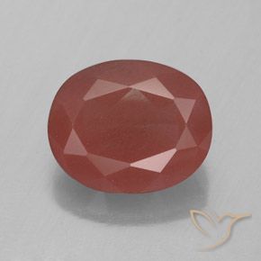4.20ct Natural vermelho médio Labradorita andesina, oval, Transparente/Translúcido