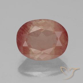 2.63ct Natural Sangue vermelho Labradorita andesina, oval, Transparente/Translúcido