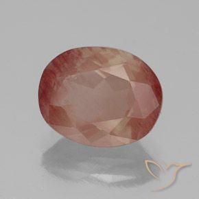 Labradorita andesina Sangue vermelho Natural 2.63ct, oval, Transparente/Translúcido