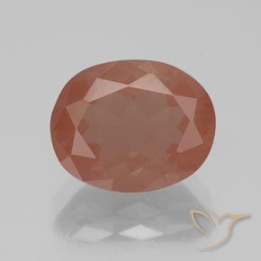 2.69ct Natural vermelho médio Labradorita andesina, oval, Transparente