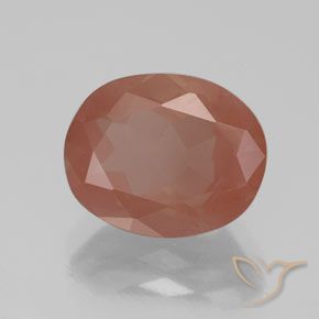 Labradorita andesina vermelho médio Natural 2.69ct, oval, Transparente