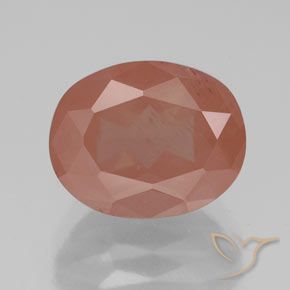 3.20ct Natural vermelho médio Labradorita andesina, oval, Transparente/Translúcido