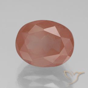 Labradorita andesina vermelho médio Natural 3.20ct, oval, Transparente/Translúcido