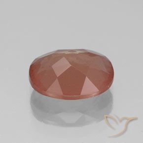 Labradorita andesina Laranja Avermelhado Pálido Natural 2.44ct, oval, Transparente/Translúcido